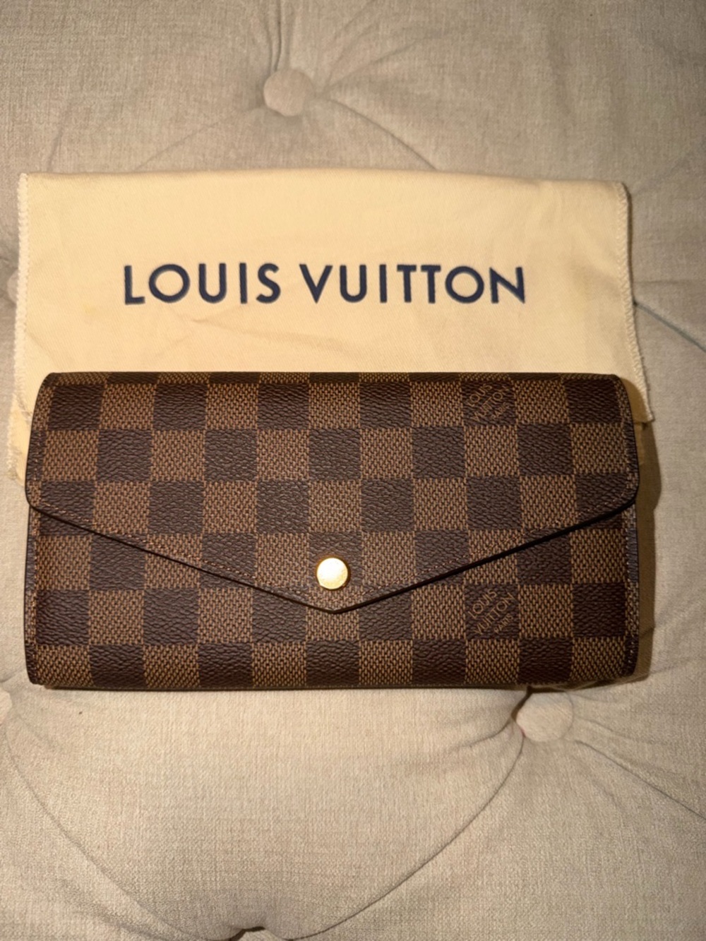 Louis Vuitton Damier Ebene Sarah Wallet